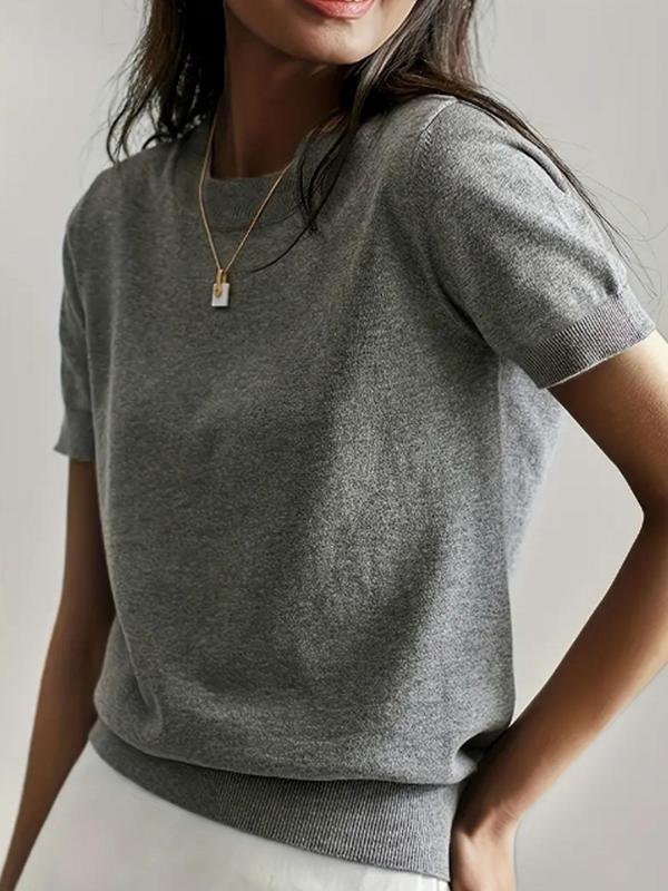 Ciela™ | Lightweight Short Sleeve Crewneck Pullover Top
